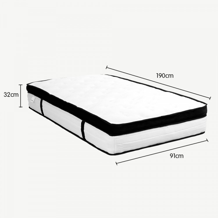 Laura Hill Single Mattress with Euro Top Layer - 32cm image 7