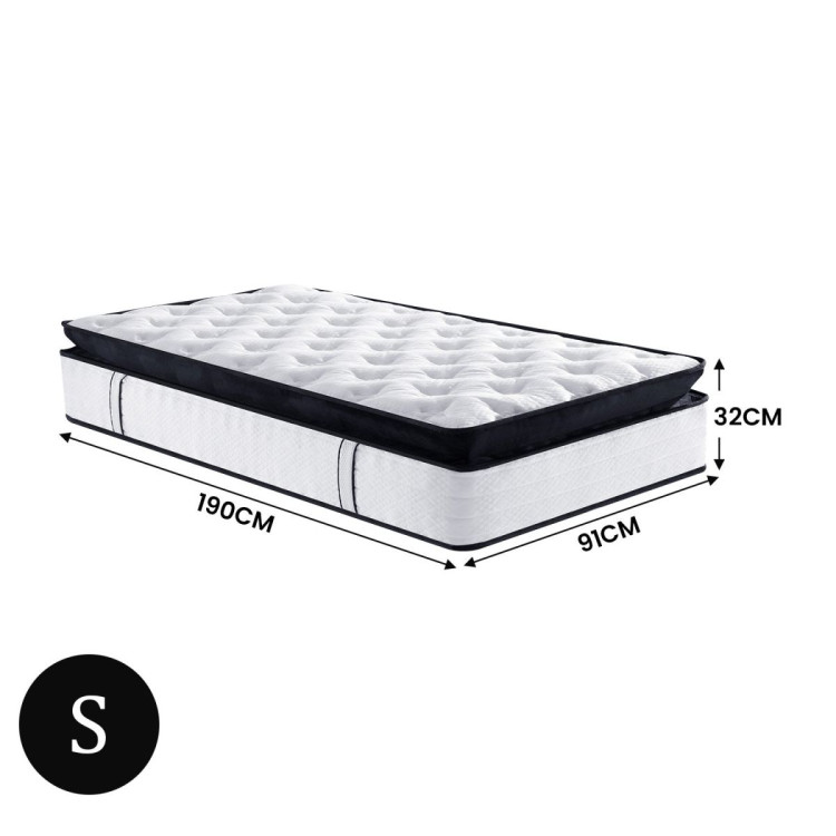Laura Hill Single Mattress with Euro Top Layer - 32cm image 12