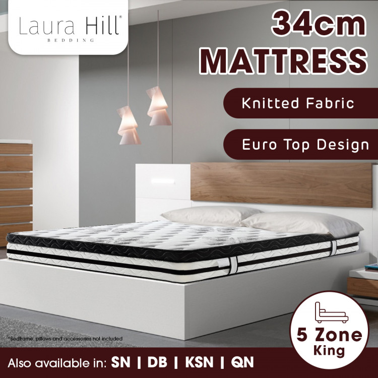 Laura Hill King Mattress  with Euro Top - 34cm image 9