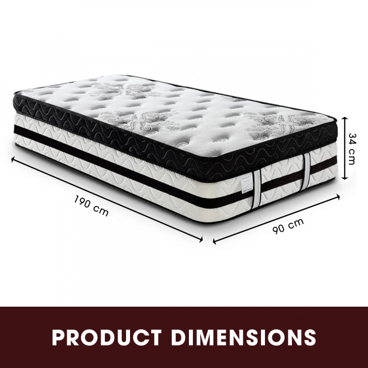 Laura Hill Single Mattress  with Euro Top - 34cm image 7