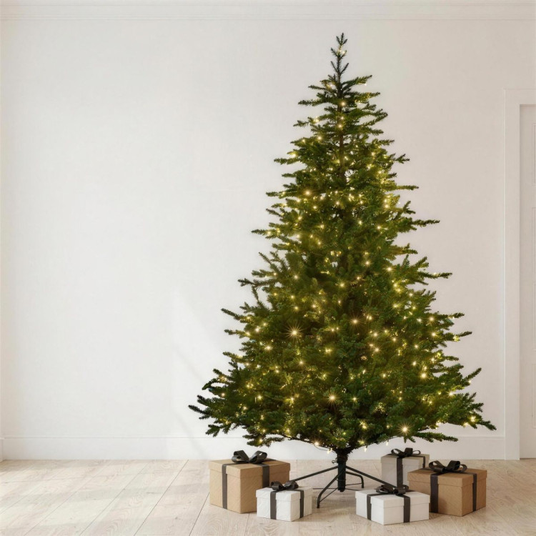 Christabelle 2.3m 7.5ft Bellewood Fir Christmas Tree Pre Lit Multi Function LED Foot Pedal Power Connect Hinged image 4