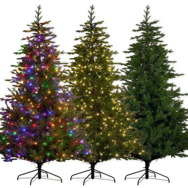 Christabelle 2.3m 7.5ft Bellewood Fir Christmas Tree Pre Lit Multi Function LED Foot Pedal Power Connect Hinged image 12
