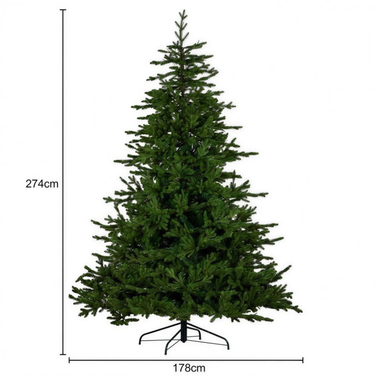 National Tree Company 2.7m 9ft Bellewood Fir Christmas Tree Pre Lit Multi Function LED Foot Pedal Power Connect Hinged image 5