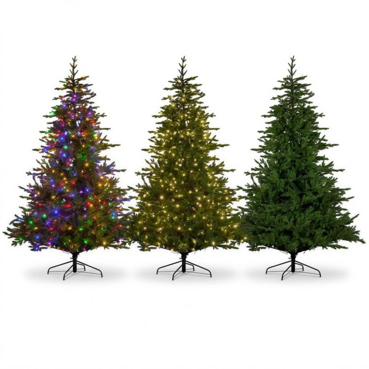 National Tree Company 2.7m 9ft Bellewood Fir Christmas Tree Pre Lit Multi Function LED Foot Pedal Power Connect Hinged image 11