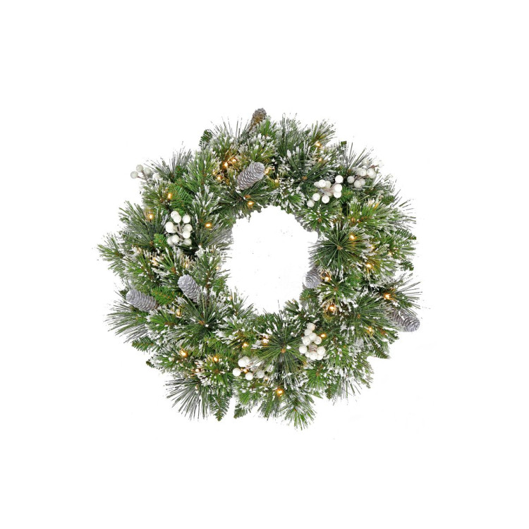 Christmas Wreath with Lights- 61cm Bryson Pine