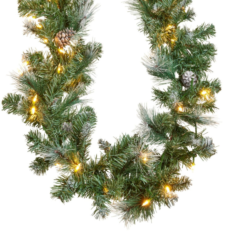 Christabelle 2.7m Christmas Garland Bayville Pine Cones with LED Lights Tree Decoration Ornament image 5