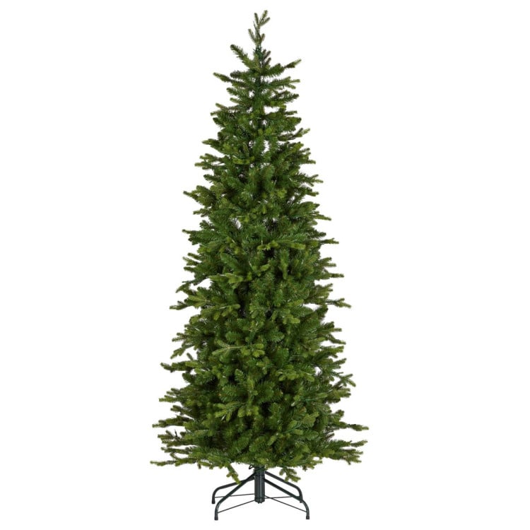 Christabelle 6ft Slim Carrington Fir Christmas Tree Multi Functional White & Coloured LED Lights & Foot Pedal image 5