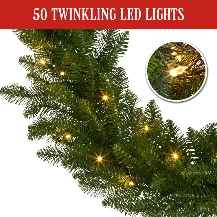 Christabelle 2.74m Christmas Garland with LED Lights Dunhill Shimmer Fir Tree Decoration Ornament image 5