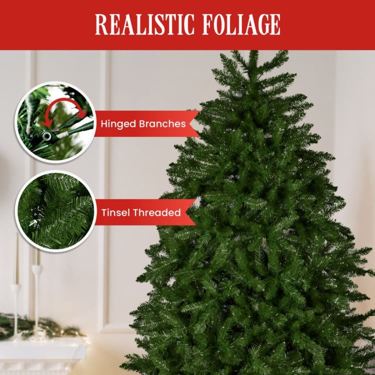 National Tree Company 2.3m Dunhill Shimmer Fir Pre-Lit Christmas Tree image 7