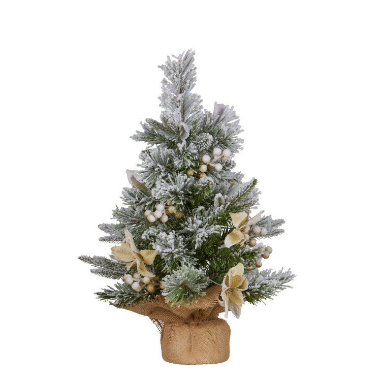 2ft Christmas Tree with Lights- Potted Frosted Colonial image 3