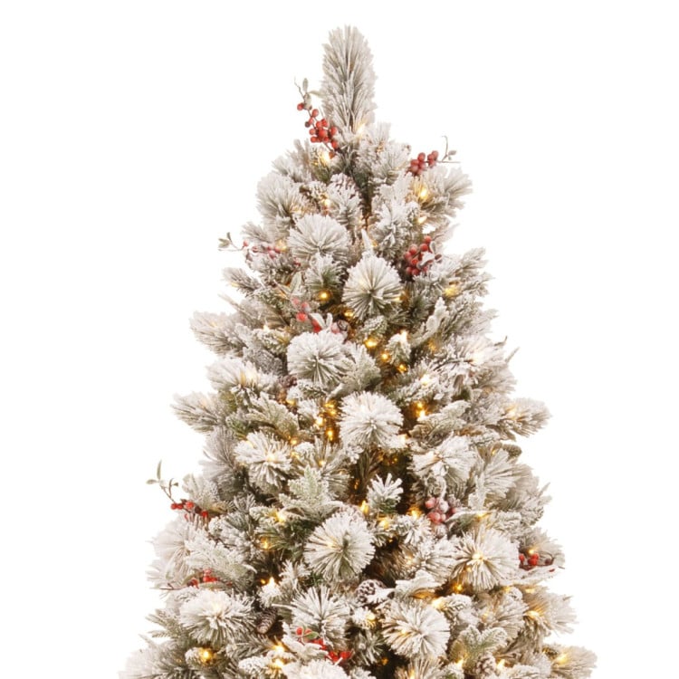 7.5foot 229cm Snowy Bedford Christmas Tree 1012 tips 800 LED Lights image 3