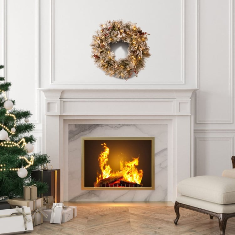 National Tree Company Snowy Bedford Christmas Wreath - 61cm image 7