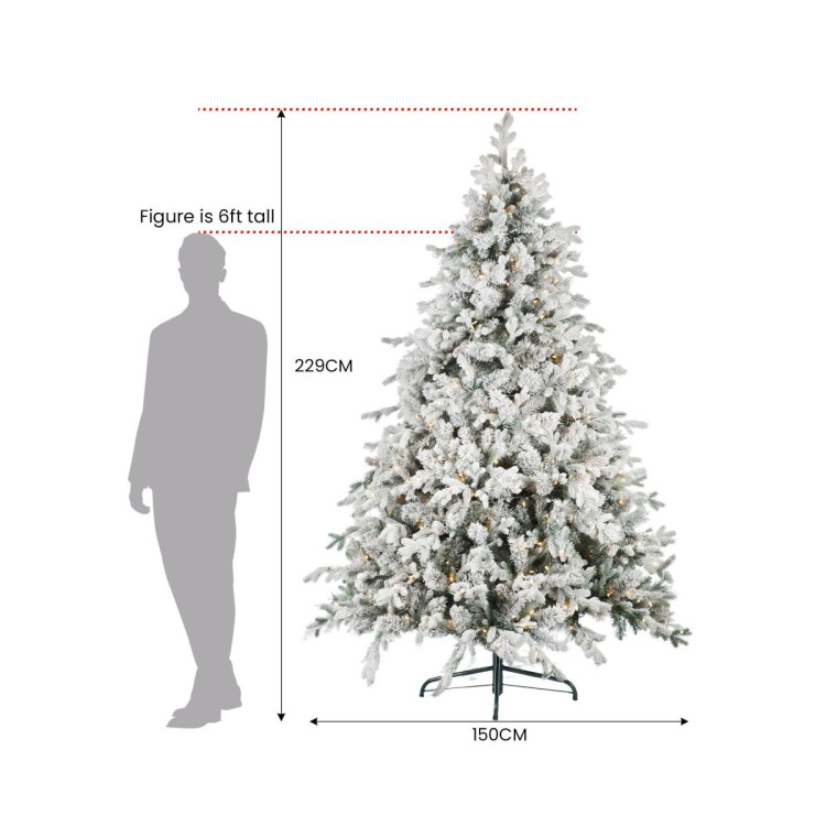 National Tree Company 2.3m Snowy Dorchester Pre-Lit Christmas Tree image 4