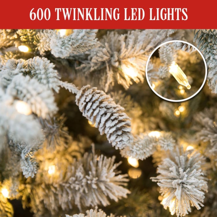 National Tree Company 2.3m Snowy Dorchester Pre-Lit Christmas Tree image 5
