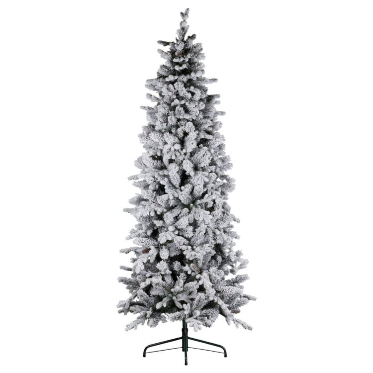 Christabelle Snowy Dorchester Pencil 2.3m 7.5ft Christmas Tree Pine Cone LED image 5