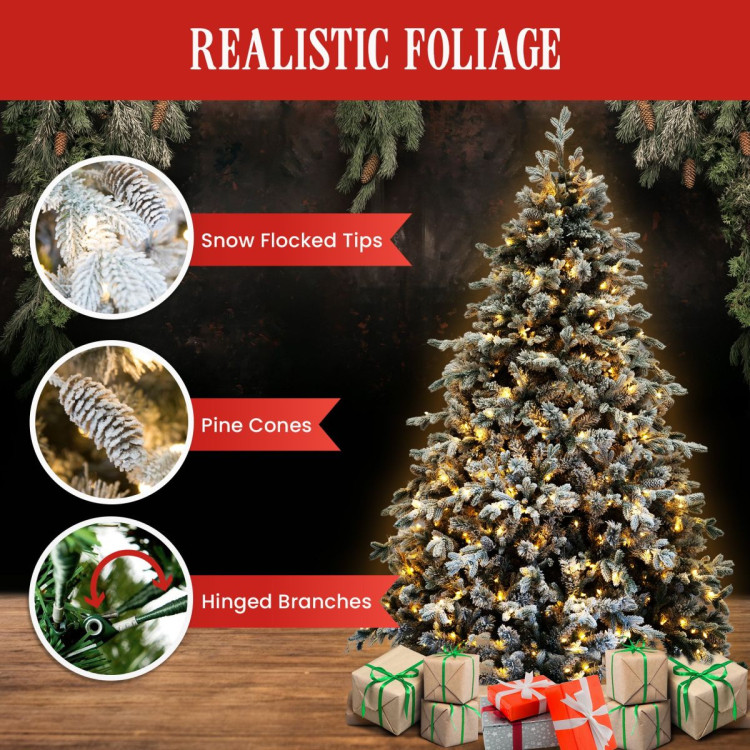 Christabelle 9ft Christmas Tree with Twinkle Lights- Snowy Dorchester image 6