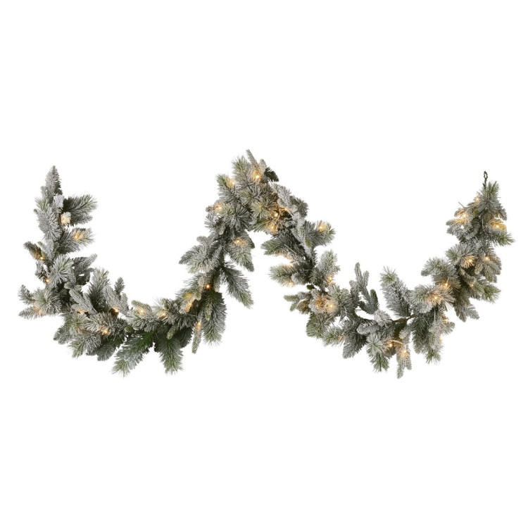 Christabelle 2.7m Christmas Garland Snowy with LED Lights Stamford Spruce Tree Decoration Ornament image 4