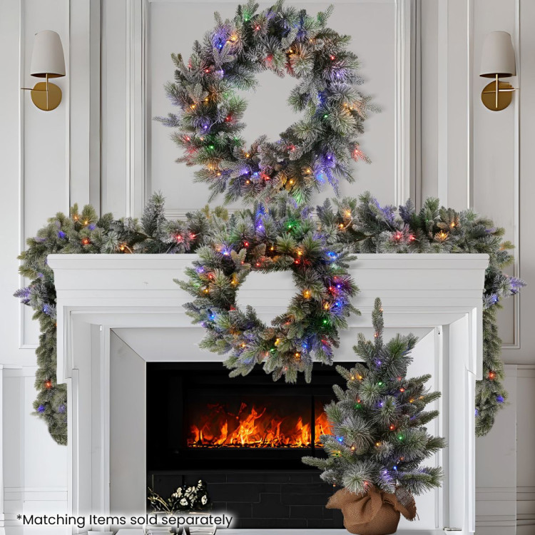 Christabelle 2.7m Christmas Garland Snowy with LED Lights Stamford Spruce Tree Decoration Ornament image 8