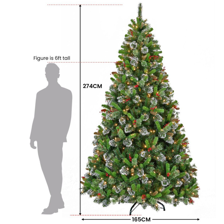 9ft Christmas Tree with Twinkle Lights Wintry Pine image 5