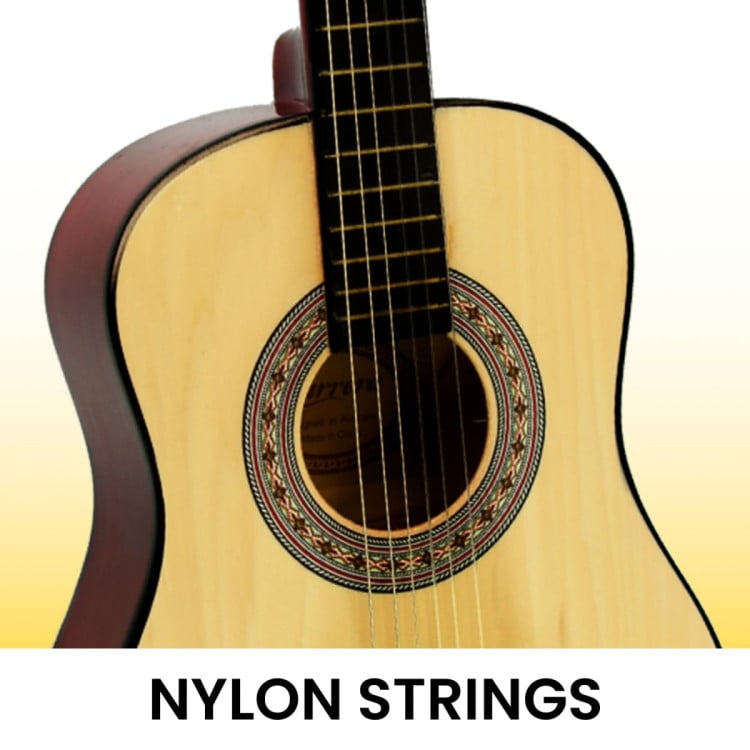 Karrera 34in Wooden Acoustic Childrens Guitar - Natural image 6