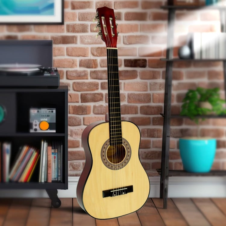 Karrera 34in Wooden Acoustic Childrens Guitar - Natural image 10