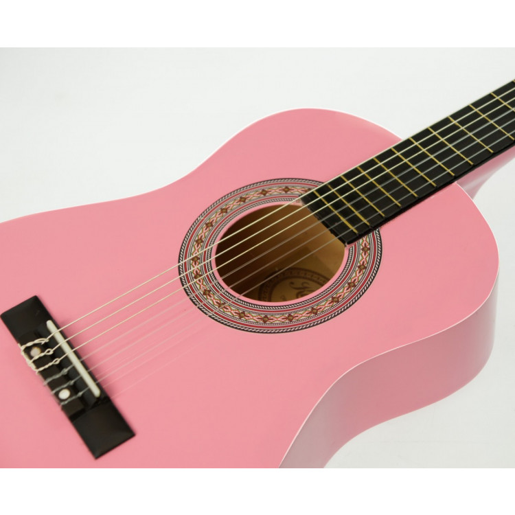 Karrera 34in Acoustic Children no cut Guitar - Pink image 5
