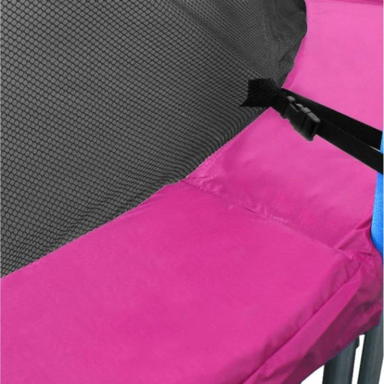 Kahuna 14ft Trampoline Replacement Safety Pad and Net Round 8 Poles Pink image 5