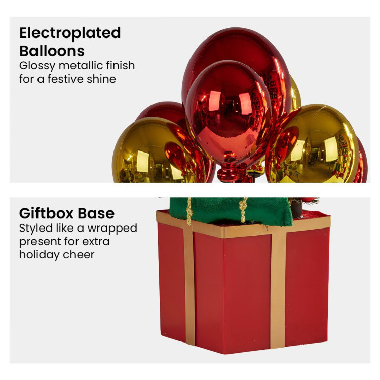 Christabelle 60cm LED Christmas Santa Claus with Balloons & Lights Ornament Decoration image 4