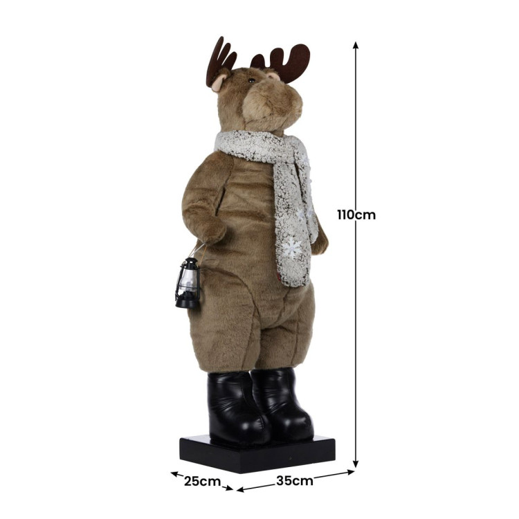 Christabelle 1.1m Musical LED Animated Christmas Moose Decoration Light-Up Lantern Ornament image 3