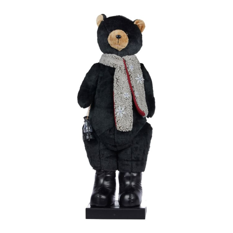 Christabelle Large 1.1m Musical Animated LED Black Christmas Bear Decoration Ornament image 6