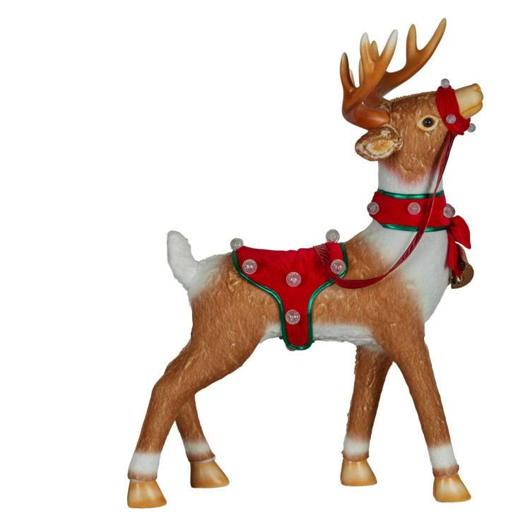 Christabelle 80cm Brown Reindeer Christmas Light Up Display Animated Warm White LED Indoor Xmas Festive Decoration image 6