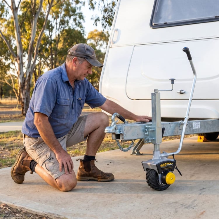 Novawinch Mini Mover Gen 3 Plus Motorised Jockey Wheel 12V 550W Electric Caravan Trailer Mover with Swivel Mount 6000lb image 3