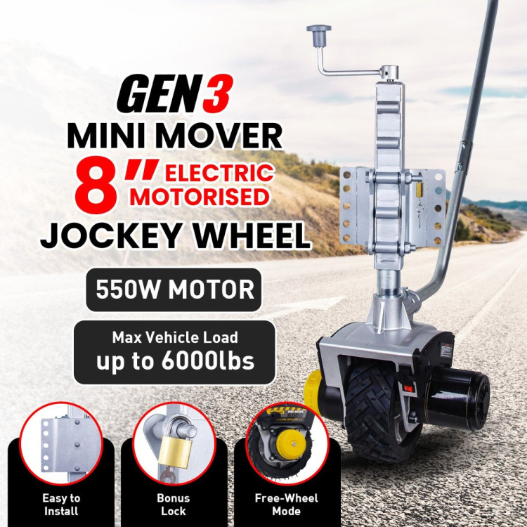 Gen3 Mini Mover 12V 550W Electric Motorised Jockey Wheel image 13