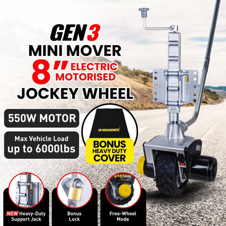 Gen3 Mini Mover 12V 550W Electric Motorised Jockey Wheel image 3