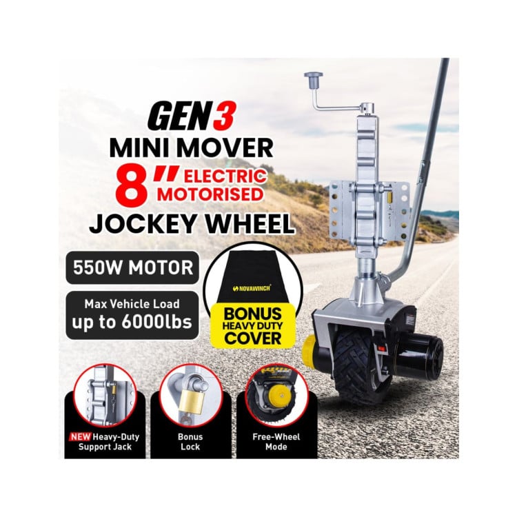 Gen3 Mini Mover 12V 550W Electric Motorised Jockey Wheel image 15