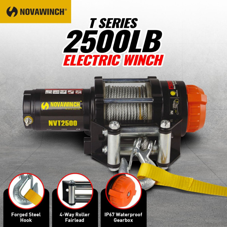 NovaWinch T Series 12V Electric Winch 1133KG 2500LBS image 12