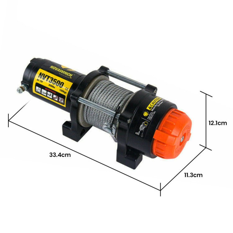 NovaWinch T Series 12V Electric Winch 1588KG 3500LBS image 4