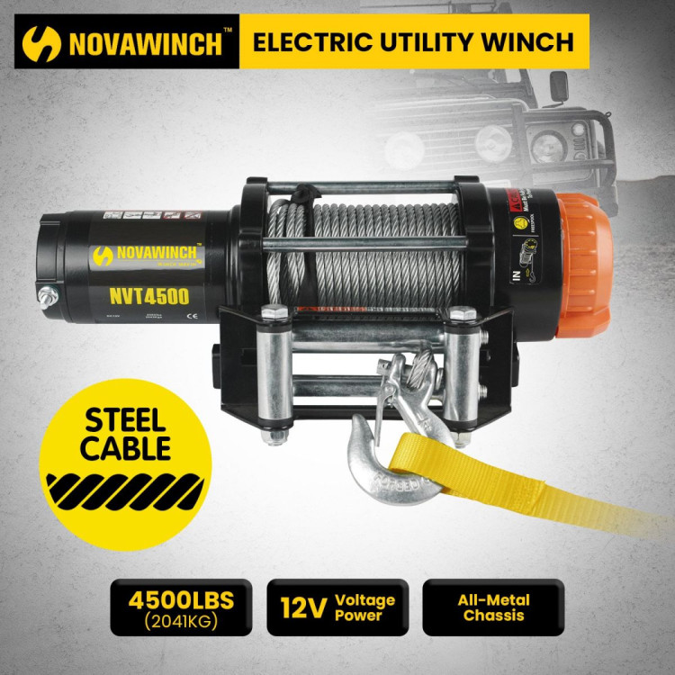 NovaWinch 12V Electric Winch 2041KG 4500LBS image 11