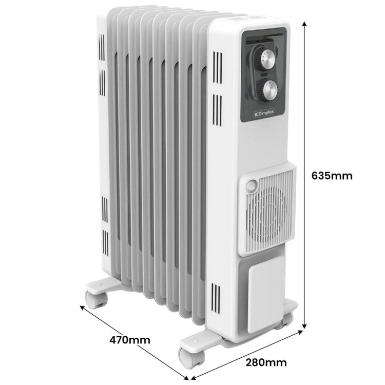 Dimplex 2.4kW Oil Column Heater with Turbo Fan 9 Fin Portable Radiator image 4