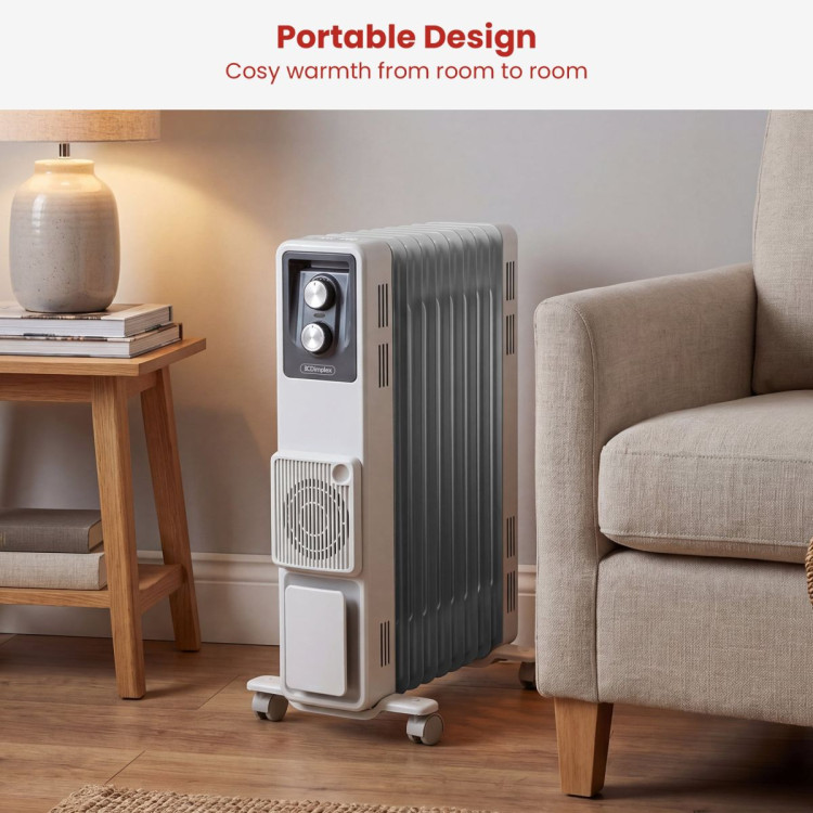 Dimplex 2.4kW Oil Column Heater with Turbo Fan 9 Fin Portable Radiator image 6