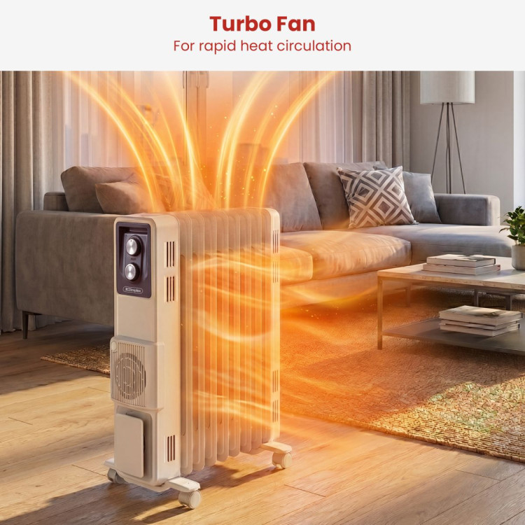 Dimplex 2.4kW Oil Column Heater with Turbo Fan 9 Fin Portable Radiator image 9