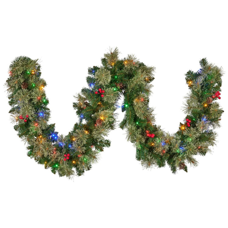 Christabelle 2.74m Christmas Garland with LED Lights Berries Pine Cones Multicolour Tree Decoration Ornament image 3