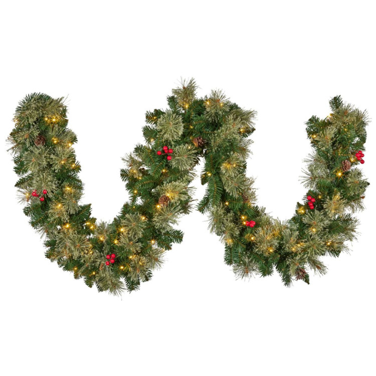 Christabelle 2.74m Christmas Garland with LED Lights Berries Pine Cones Multicolour Tree Decoration Ornament image 4