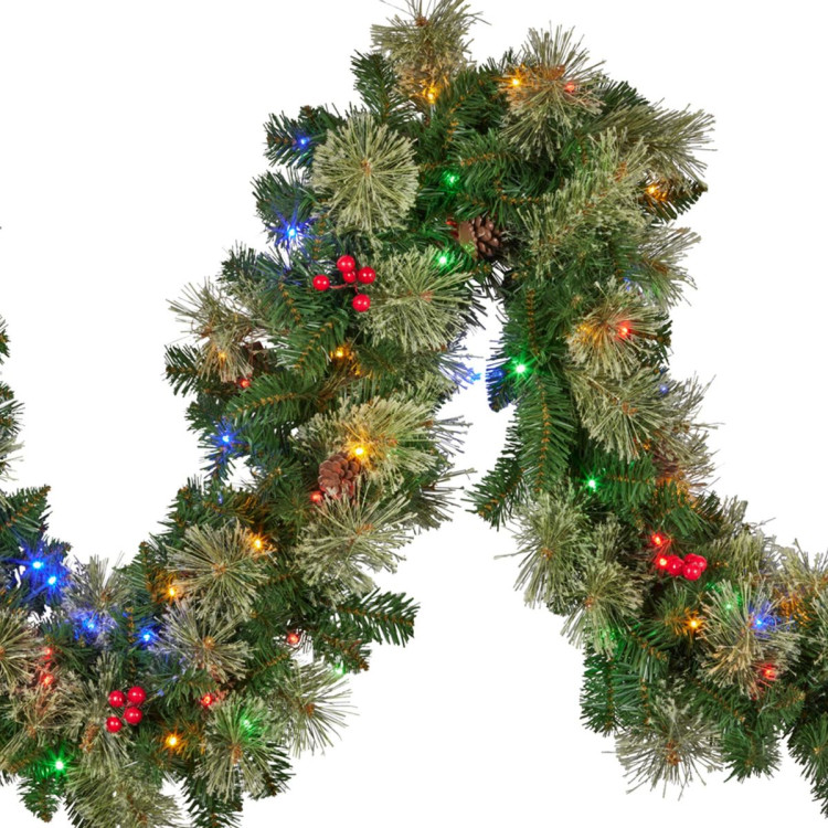 Christabelle 2.74m Christmas Garland with LED Lights Berries Pine Cones Multicolour Tree Decoration Ornament image 8