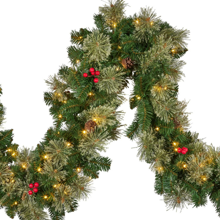 Christabelle 2.74m Christmas Garland with LED Lights Berries Pine Cones Multicolour Tree Decoration Ornament image 9
