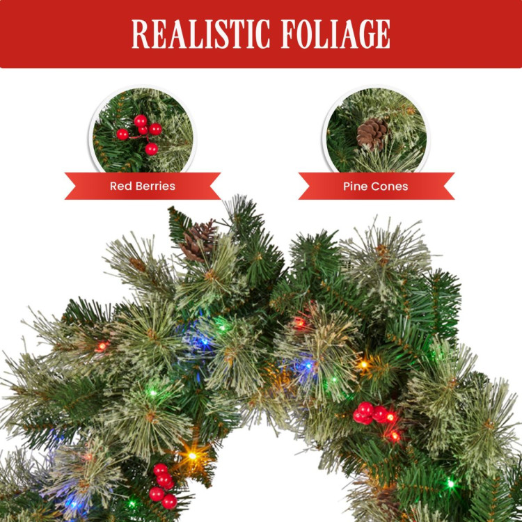 Christabelle 2.74m Christmas Garland with LED Lights Berries Pine Cones Multicolour Tree Decoration Ornament image 11