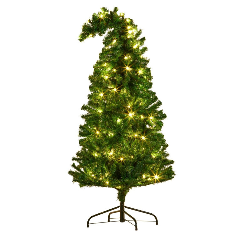 Bad Santa Curved Multicolour Pre-Lit Christmas Tree - 1.2m image 4
