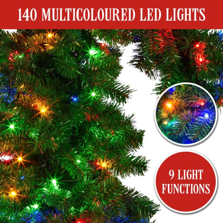 Bad Santa Curved Multicolour Pre-Lit Christmas Tree - 1.2m image 7