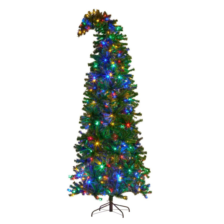 Bad Santa Curved Multicolour Pre-Lit Christmas Tree -  2.3m