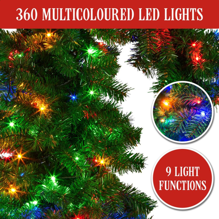 Bad Santa Curved Multicolour Pre-Lit Christmas Tree -  2.3m image 7